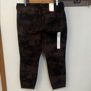 Wonderly women’s Brown Patterned Pants Midrise skinny ankle size16